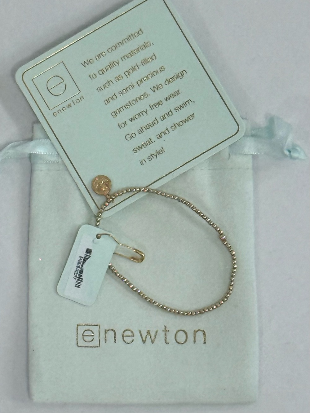 enewton Classic Gold 2mm Beaded Protection Bracelet - St. Christopher NWT